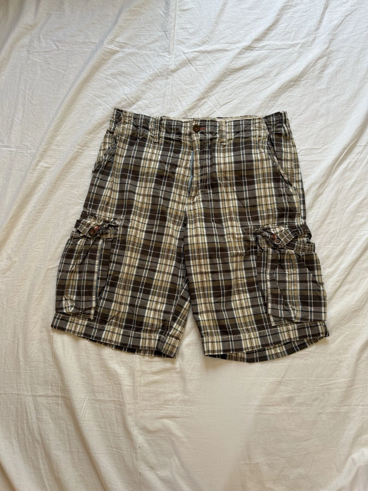 Vintage Y2K Plaid American Eagle Baggy Cargo Shorts Mens 34 Brown/tan
Opens in a new window or tab