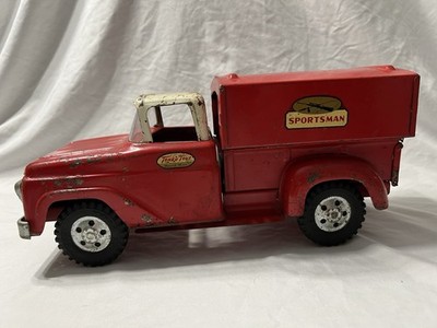 1958 Tonka Red Sportsman Truck With Cap In Original Condition VHTF RARE VINTAGE