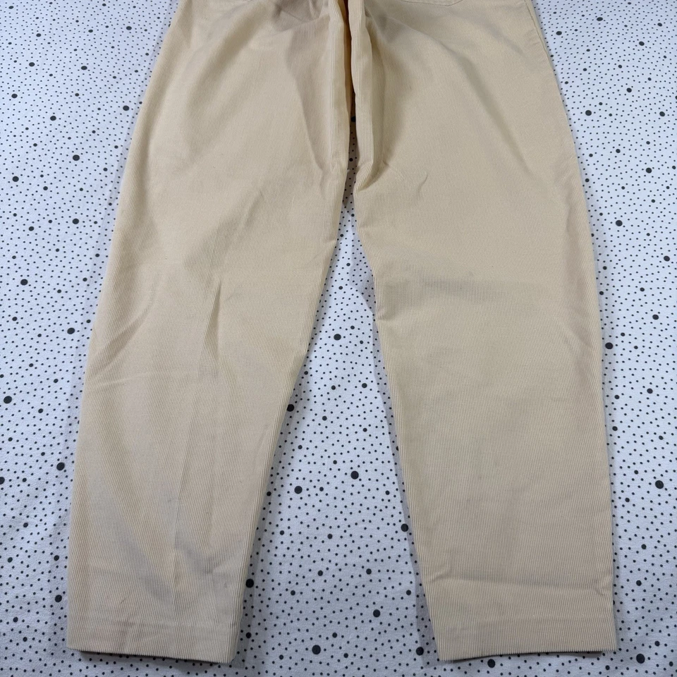Pantalones para mujer vintage años 90 0 beige pana carpintero pierna barril Foto 2 de 4