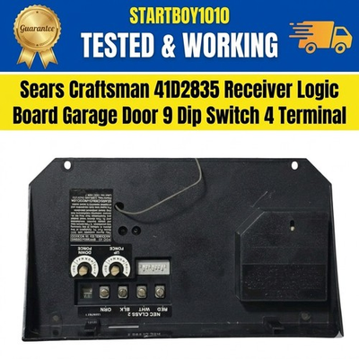 #ad Sears Craftsman 41D2835 Receiver Logic Board Garage Door 9 Dip Switch 4 Terminal $89.00