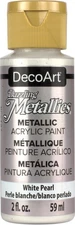 DecoArt Dazzling Metallics Acrylic Paint 2oz-White Pearl