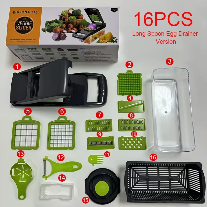 Vegetable Chopper Multifunctional Food Grater Egg Separator Kitchen Tool
Opens in a new window or ta