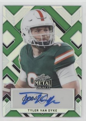 2022 Leaf Metal Draft Portrait Green Prismatic 2/10 Tyler Van Dyke Auto 0c3