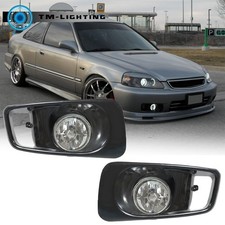 For Honda Civic 1999-00 Fog Lights Assembly Front Lamp Clear Switch Wiring Lhrh For Honda Civic 1999-00 Fog Lights Assembly Front Lamp Clear Switch Wiring Lhrh