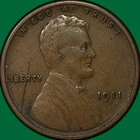 1911-S Lincoln Wheat Cent Choice Very Fine VF+ Coin #43256