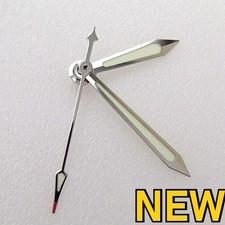 Silver edge Watch Hands Green Luminous FIT NH35A NH36A 7s26 Automatic Movement