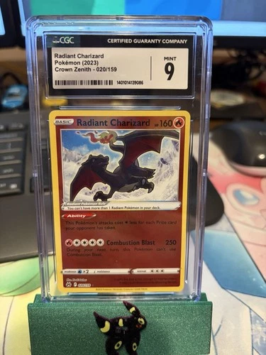 CGC 9 Radiant Charizard Crown Zenith 020/159 Radiant Rare Holo Pokémon TCG Card