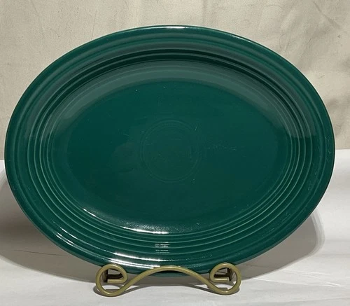 Fiestaware Evergreen Serving Platter 8.5 x 11 Retired Homer Laughlin Fiesta