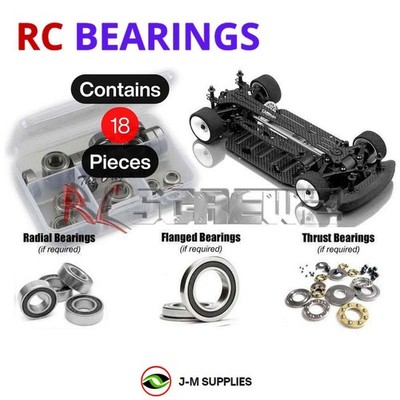 RCScrewZ Rubber Shielded Bearings xra015r for Team XRAY M18 Pro (#380002) | KIT