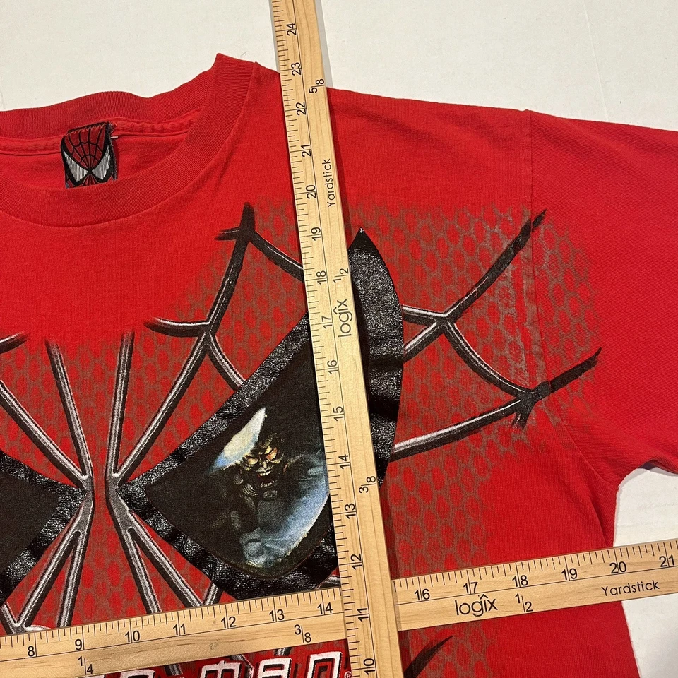Camiseta De Colección Juvenil Grande Spiderman Película Promo 2002 Roja Limpia Niños De Colección Y2k Foto 4 de 4
