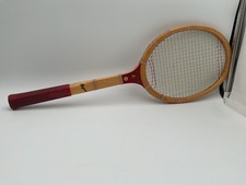 Clean Crisp Antique Vintage Wood N J Magnan Tournament Tennis Racket.