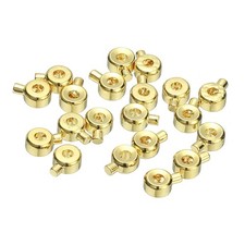 20Pcs Crimp Beads 3.2mm Copper Spacer Beads Light Gold