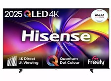 Hisense Smart TV 4K 55E78QTUK 55" Ultra HD HDR QLED Freely TV Black