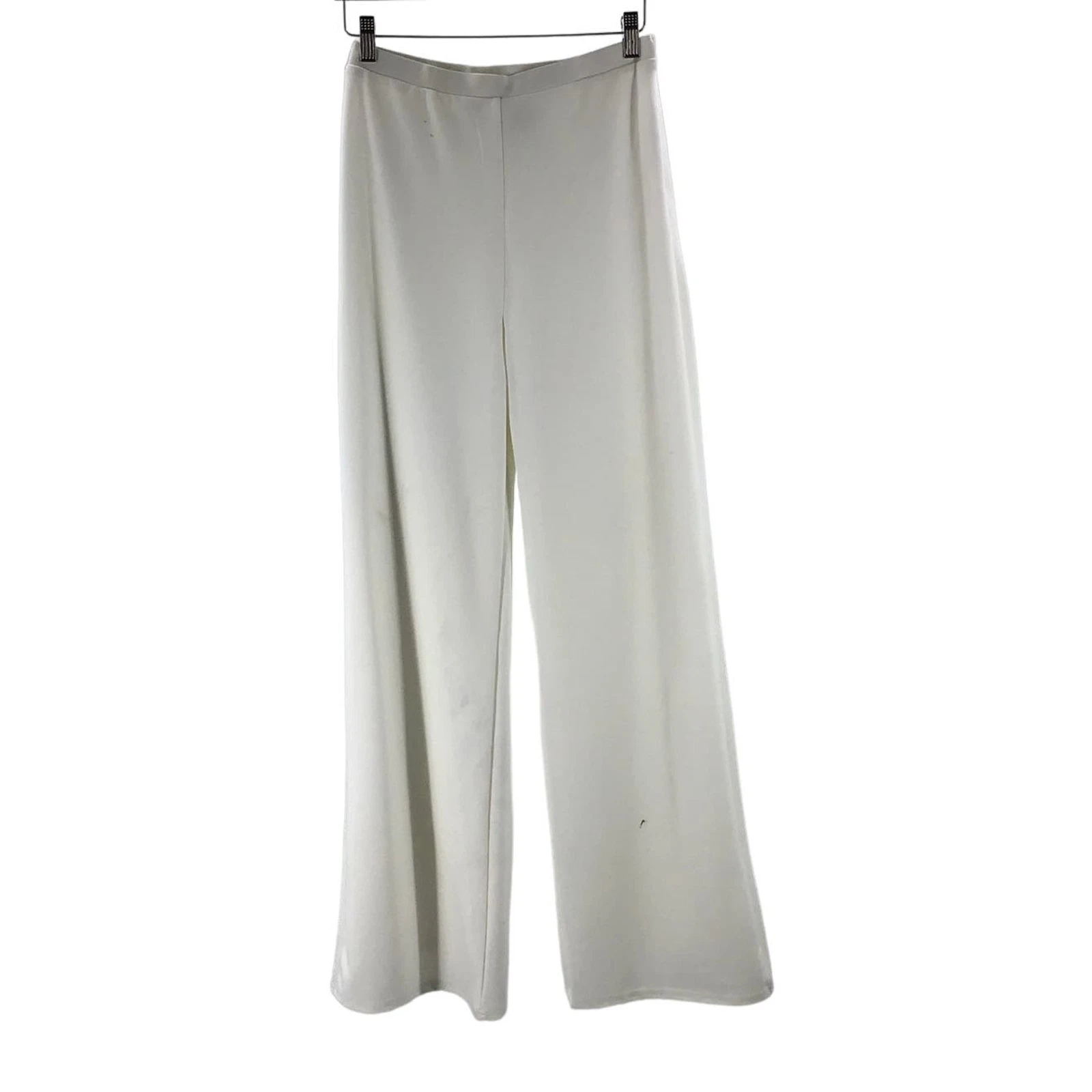 LULUS Pantalone LULU'S TG S perfetto bianco piatto davanti lunghezza dritta NUOVO 0B4
