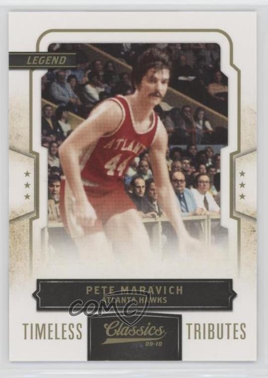 2009-10 Panini Classics Legend Gold Timeless Tributes 4/50 Pete Maravich HOF n0j