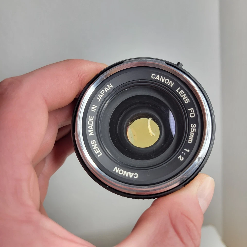 "O" 凹面佳能 FD 35 毫米 F2 广角 MF 镜头日本制造复古" — 第 3/4 张图片