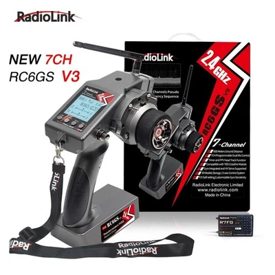 BRANDED Radiolink RC6GS V3 2.4G 7 Channel Radio Transmitter with R7FG Receiver Gyro Tele