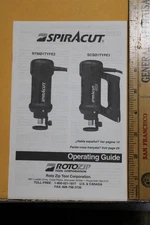 1996 Roto Zip Spiracut Operating Manual TRM01 SCS01 Type 1 Type 2 Rotozip