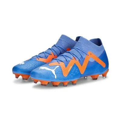PUMA FUTURE PRO FG/AG, Blue Glimmer-PUMA White-Ultra Orange