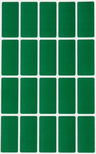 Green Rectangle Colored Labels in Various Sizes (1" x 3/8" - 4" x 2") 15 Sheets - Picture 11 of 18