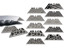 Serrated Utility Knife Blade Replacement for Box Cutter Steel Engraved