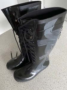 Diesel Bottes Pluie à lacets Femme T 39 État Neuf Noire à Motif | eBay