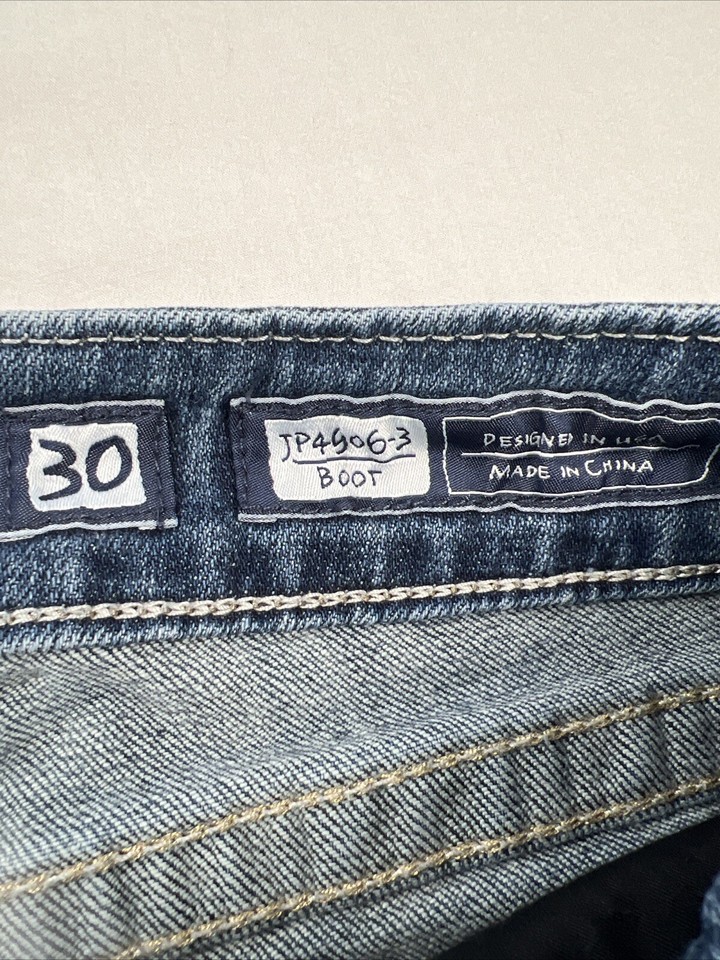 Miss Me Jeans Bootcut Women 30x34 Blue Denim Dark Wash Low Rise Stretch