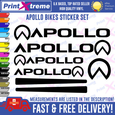 APOLLO Bikes Vinyl Aufkleber, Sticker, Mountainbike Radfahren, BMX, HOCHWERTIG