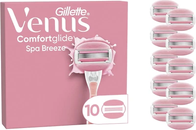 PROCTER & GAMBLE Gillette Venus Comfortglide Spa Breeze Women'S Razor Blade Refills, Pack of 10,