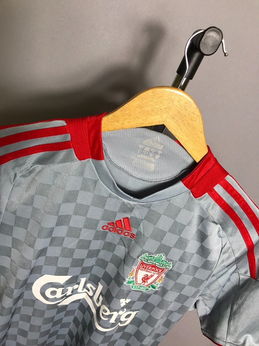 Shirt 2008 2009 Steven Gerrard Liverpool Away Jersey Gray #8 Sz S