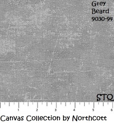Canvas Grey Beard Gray Tonal Quilt fabric Cotton by Northcott  BTY 9030-94
