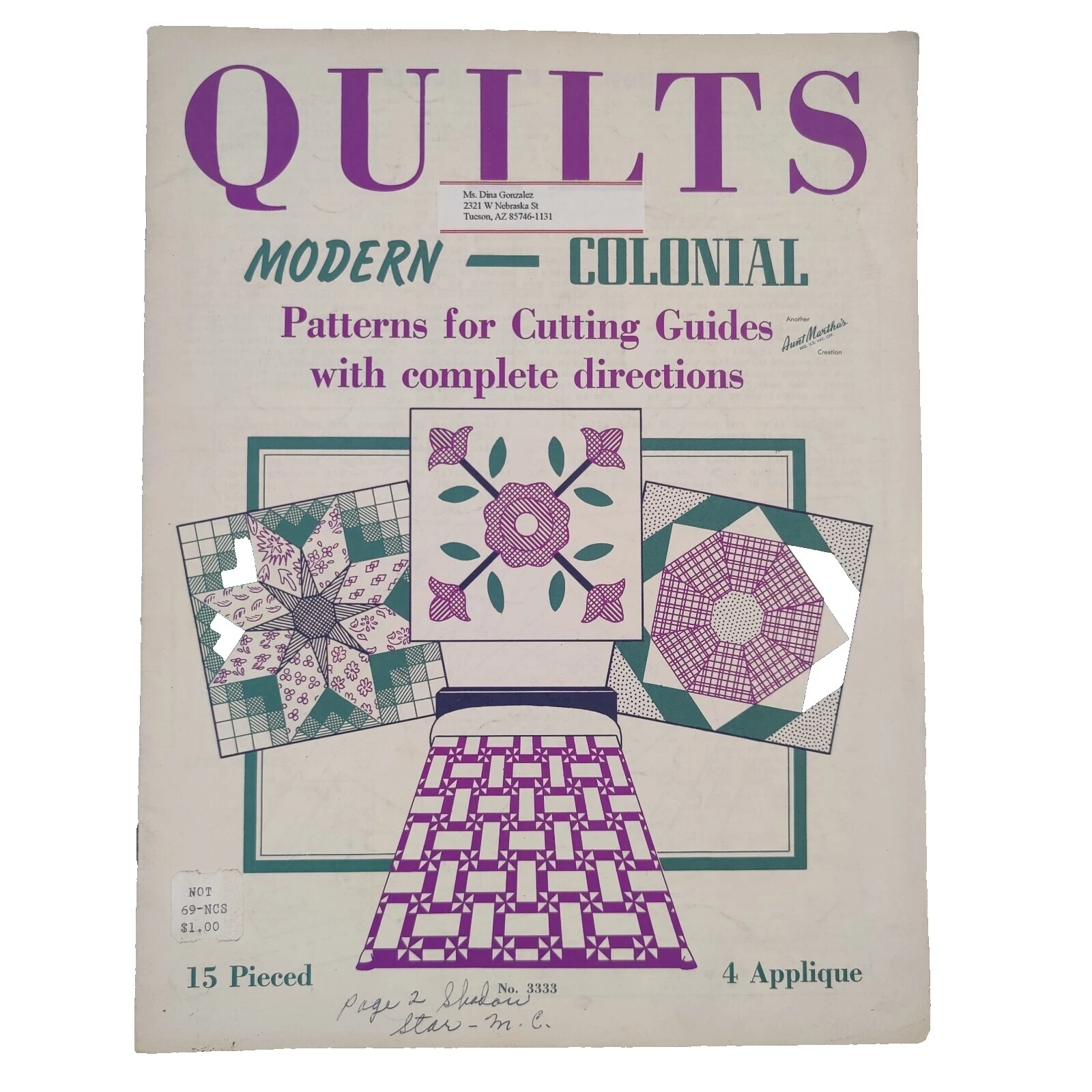 Apliques Aunt Martha's Patrones de Tejido