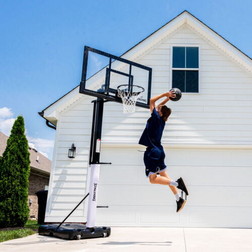60" Acrylic Screw Jack Portable Basketball System Adjustable Hoop Outdoor Rim