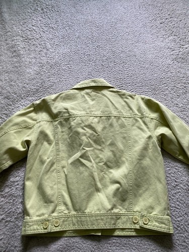 Talbots Women Denim Long Sleeve Pockets Jacket Yellow-Green Size S - Picture 9 of 9