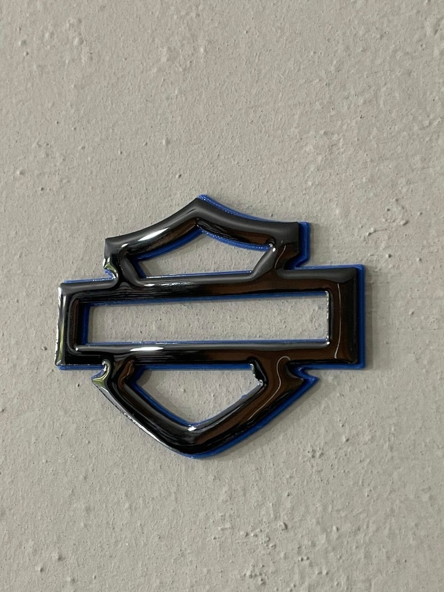 Harley Davidson Tank Decals Set Of 3 Black Harley-Davidson Style Emblems -  3.5\, image size:900x1200