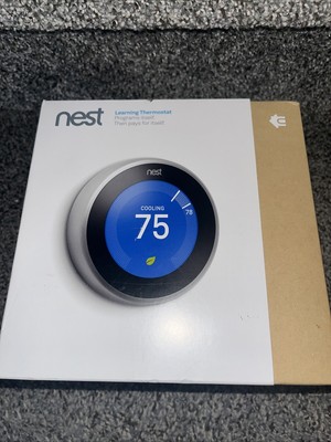 Open Box Google Nest 3rd Gen Smart Learning Thermostat - Stainless Steel T3007ES