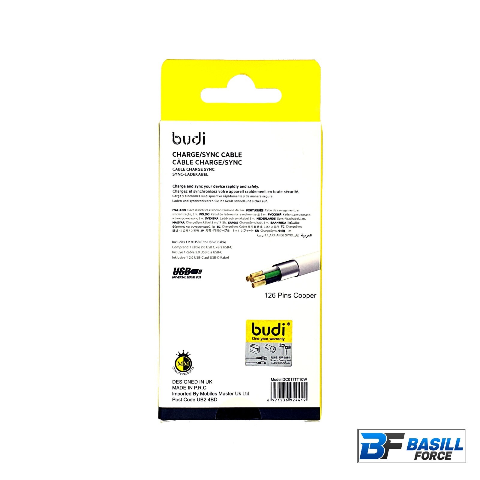 Budi Charger Cable Type C to C IPhone Samsung Charging Cable 1m