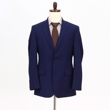 Jos. A. Bank 41L Blue Sport Coat Blazer Jacket Check 2B Wool