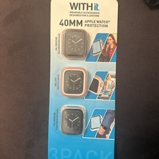 WITHit full-protective Cover GOLD Bumper for Apple Watch 40mm,3Pack Gift Holiday