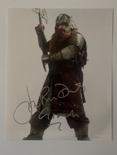 JOHN RHYS DAVIES In Person Signed Autograph 20x25cm Lord of the Rings