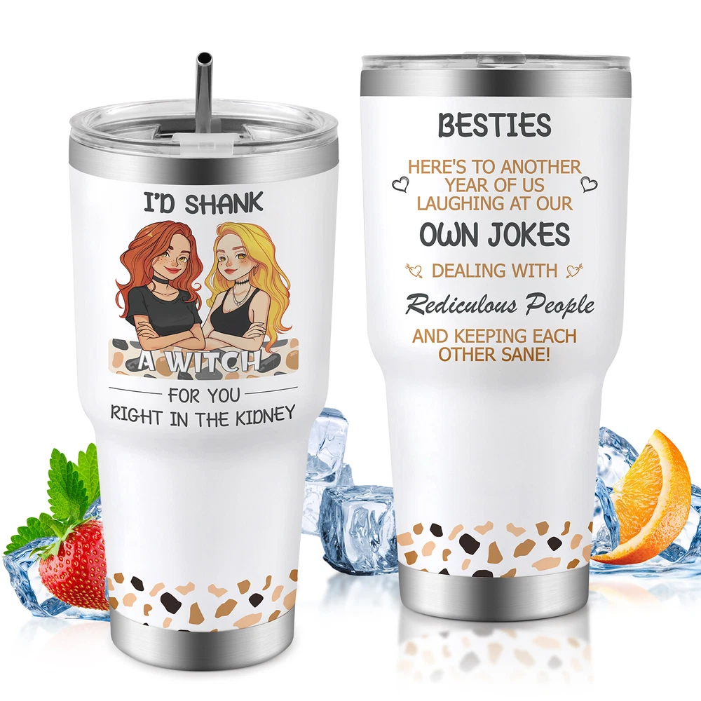 Tumbler Stainless Steel Straw, Anniversary Birthday Gift 30oz Car Cup