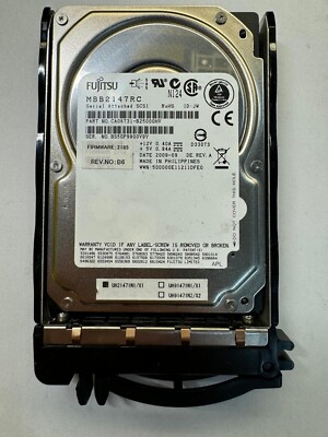 FUJITSU MBB2147RC CA06731-B2500HV 147GB 10K RPM 16MB Cache 3Gb/s SAS 2.5'' SSD