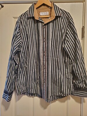 JOHN LENNON ART button up, black/gray stripe, Bag One Arts, XXL