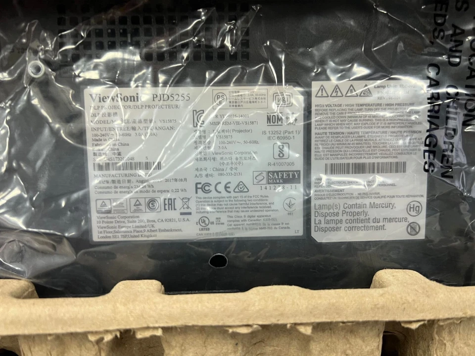 ViewSonic Projector Model PJD5255 3300 Lumens XGA HDMI Bundle w/Remote Control - Image 3 of 4