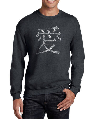 The Word Of Love Crewneck Sweatshirt Color: Charcoal Size: S - Afbeelding 1 van 2