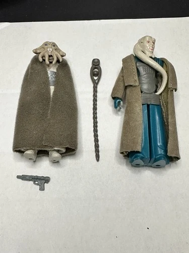 1983 Star Wars ROTJ Squid Head, Bib Fortuna Original Complete Figure NO REPRO