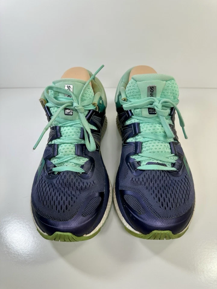 Saucony  Women's Shoes Hurricane ISO 4 S10411-35 Blue/Green Running Size 8.5 - Image 4 of 4