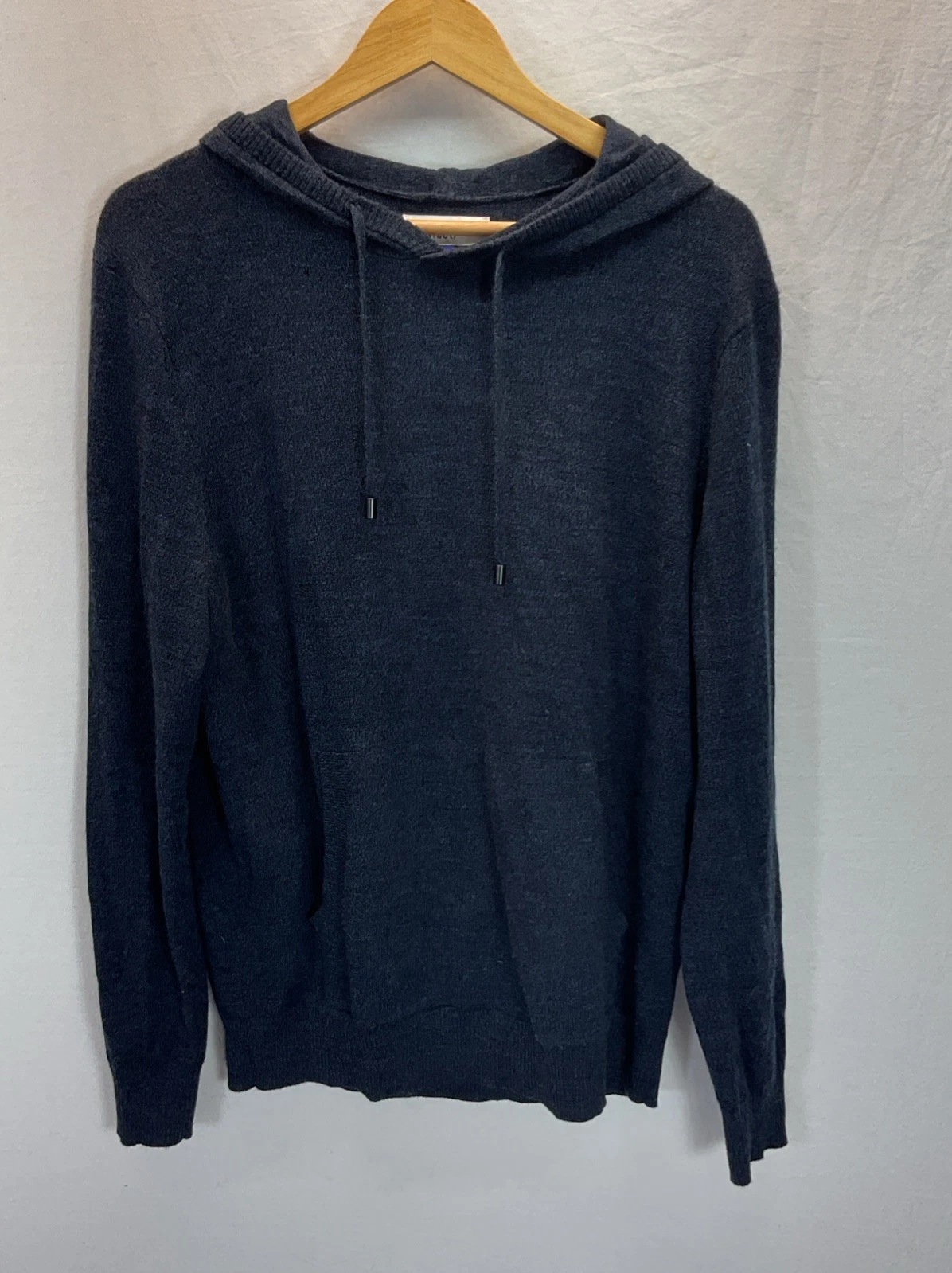 Artefact Merino Hoodie Navy Sweater Sz M 100% Merino Wool Slim Base Layer Mens