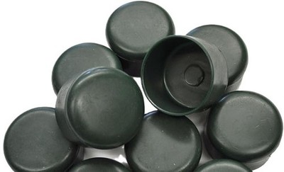 6 St. Pfostenkappen Rohrkappe Zaunkappe Endkappe grün Ø 34 38 42 48 60 76 mm PVC