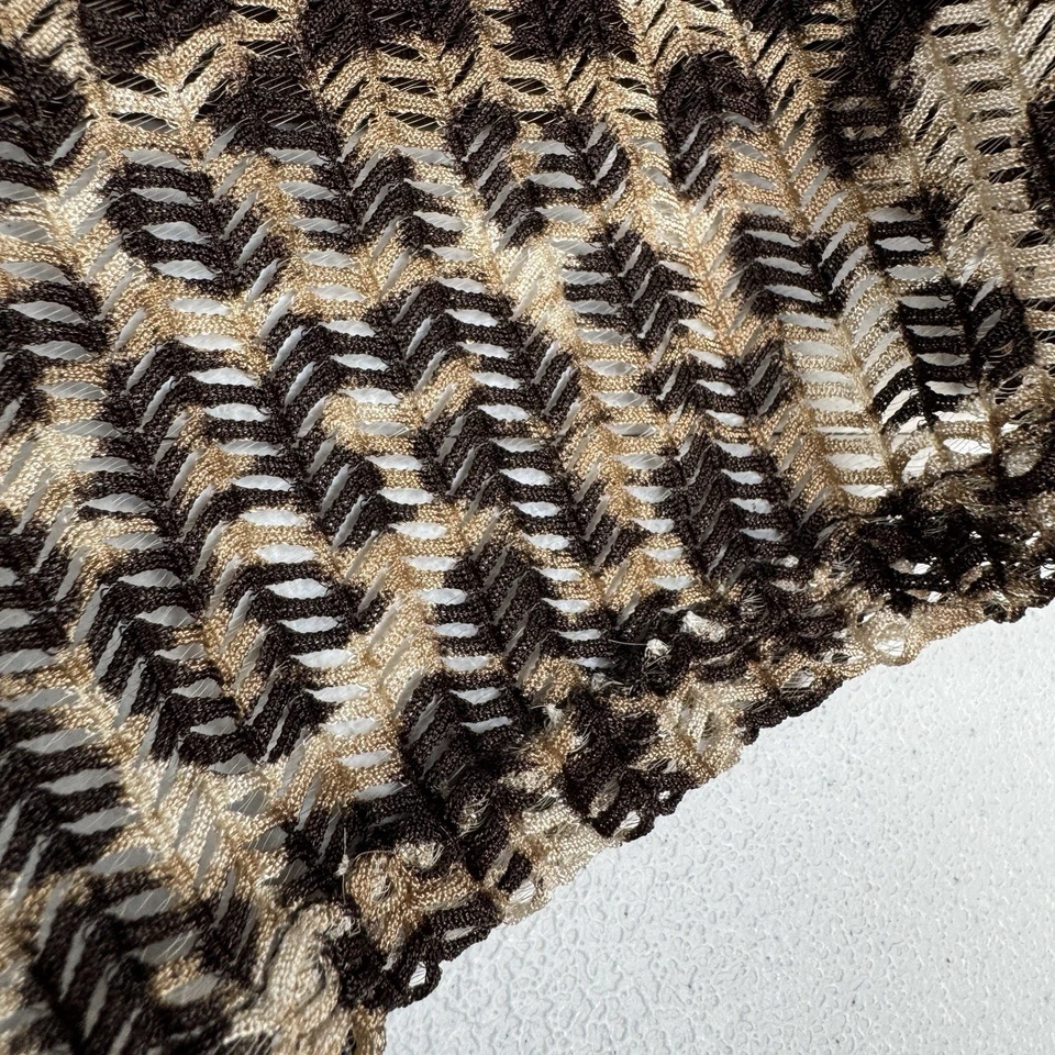 Just My Size Cardigan Tank Combo Top Womens Sz 2X 3/4 Sleeve Brown Animal Print - Image 2 of 4